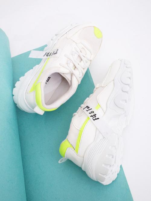 white solid lace-up sneaker - 19813850 -  Standard Image - 0