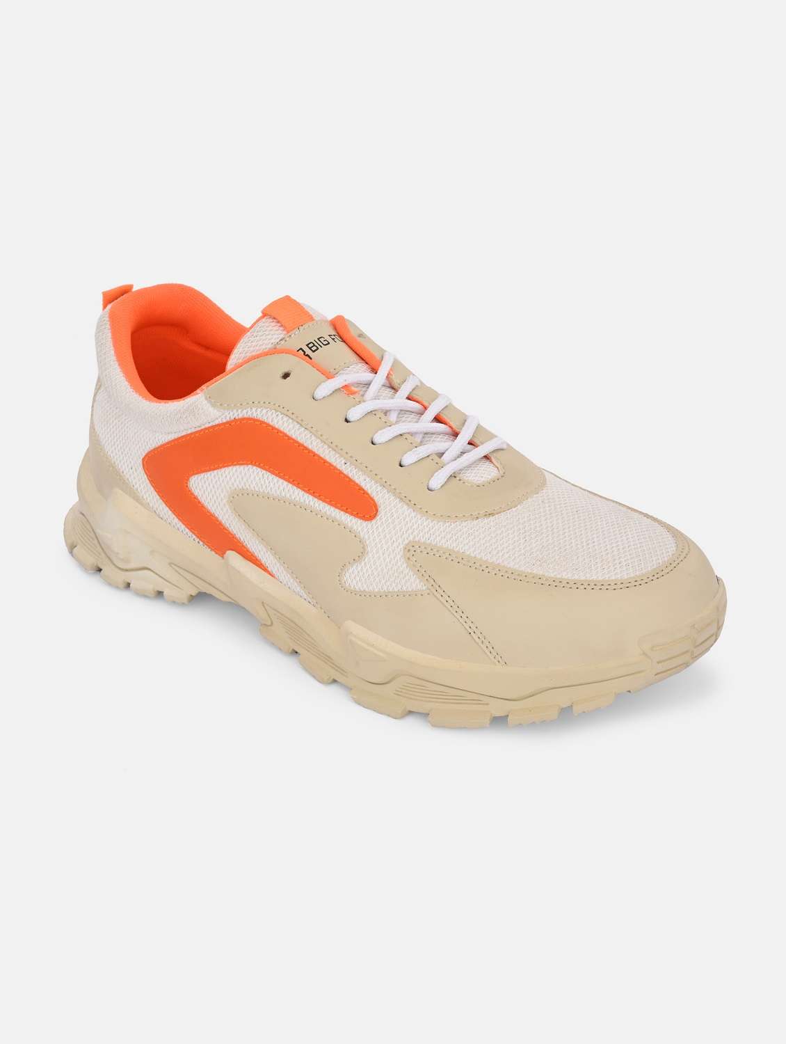 nude color block lace up sneaker