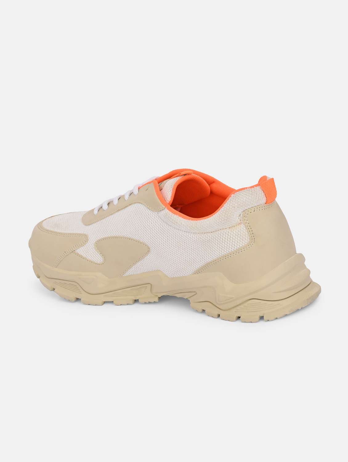 nude color block lace up sneaker - 19813979 - Standard Image - 2