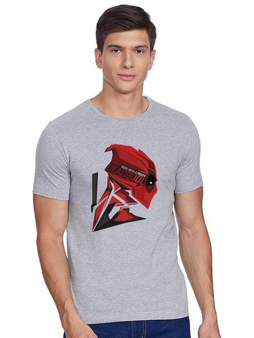 printed round neck regular t-shirt - 19814085 - Standard Image - 0