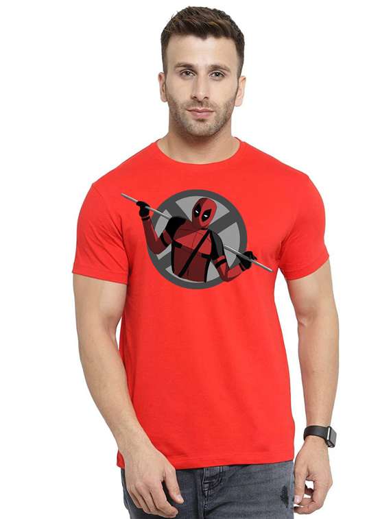 printed round neck regular t-shirt