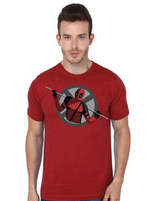 printed round neck regular t-shirt - 19814095 -  Standard Image - 0