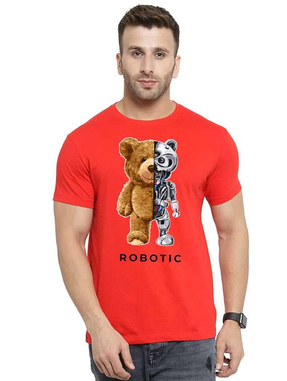 printed round neck regular t-shirt