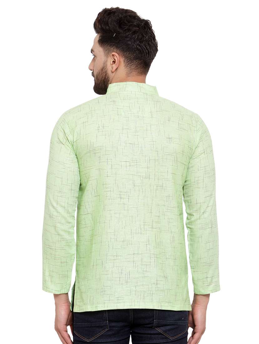 mandarin neck printed short kurta - 19814450 -  Standard Image - 2