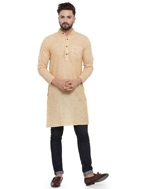 mandarin neck solid kurta - 19814501 - Standard Image - 0