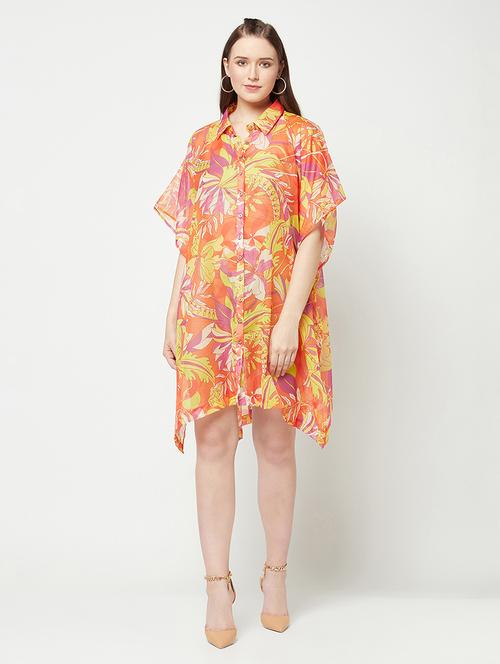 women's asymmetric printed dress - 19814764 - Standard Image - 0