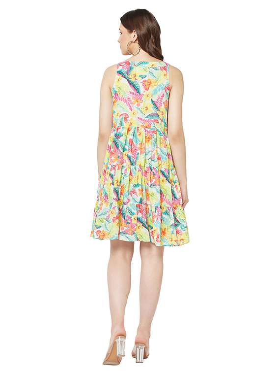 women's tiered dress tropical dress - 19814769 - Standard Image - 2