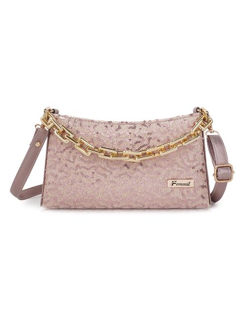 pink leatherette (pu) sling bag - 19814803 -  Standard Image - 0