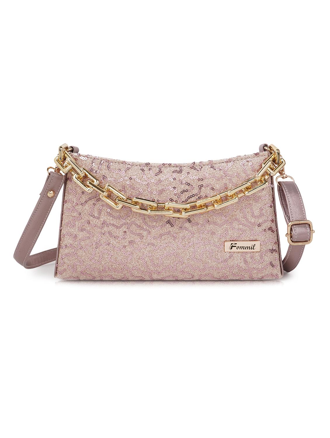 pink leatherette (pu) sling bag - 19814803 -  Zoom Image - 0
