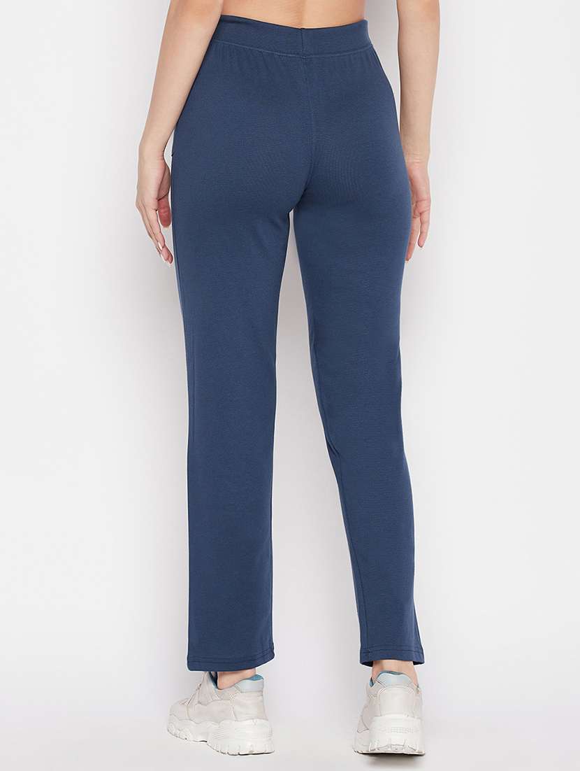 blue solid track pant - 19814929 -  Standard Image - 2