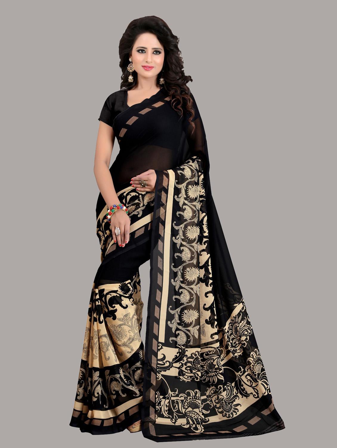 pack of 2 printed woven saree with blouse - 19814954 - Standard Image - 2