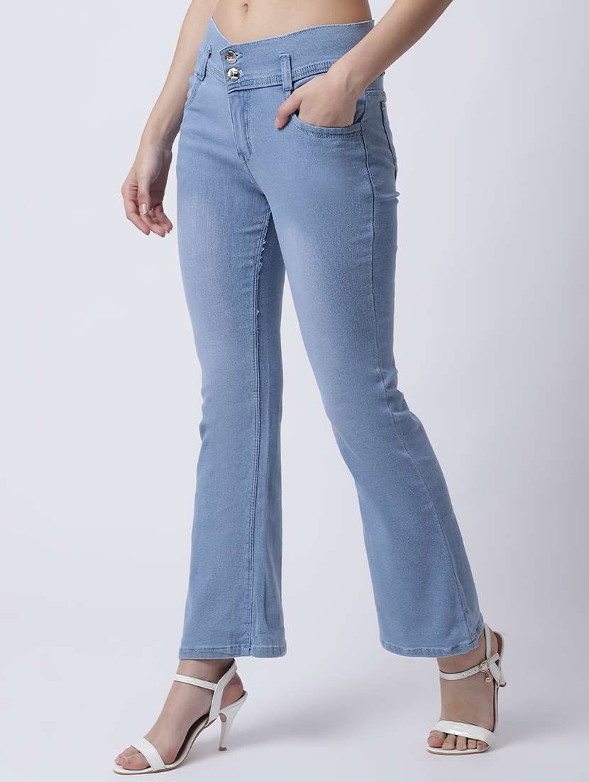 blue solid bootcut jean - 19815045 -  Standard Image - 2