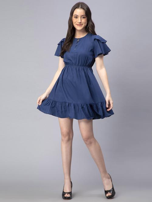 women's tiered dress solid dress - 19815077 - Standard Image - 0