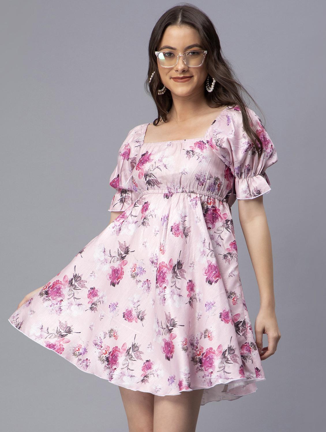 women's fit & flare floral dress - 19815084 -  Zoom Image - 0