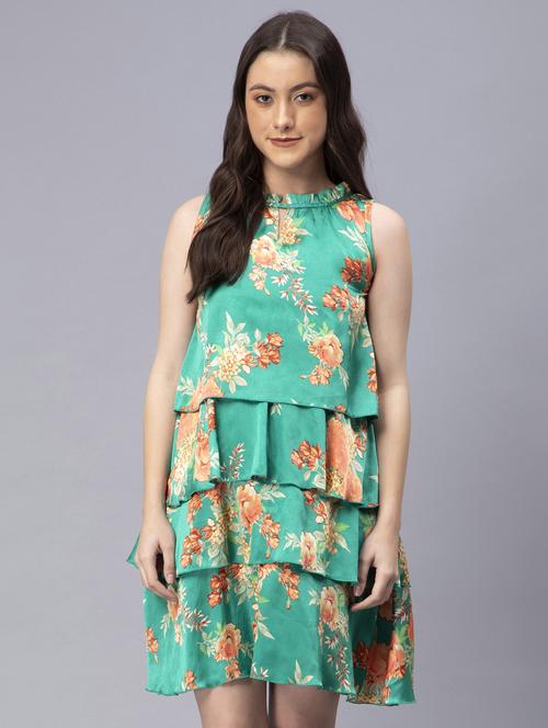 women's layered floral dress - 19815086 - Standard Image - 0