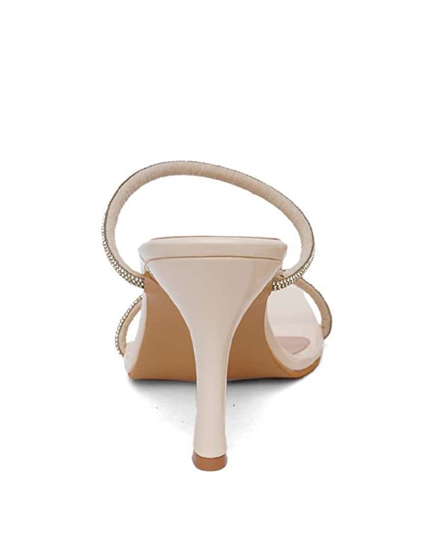 nude solid slip on heels - 19815246 -  Standard Image - 2