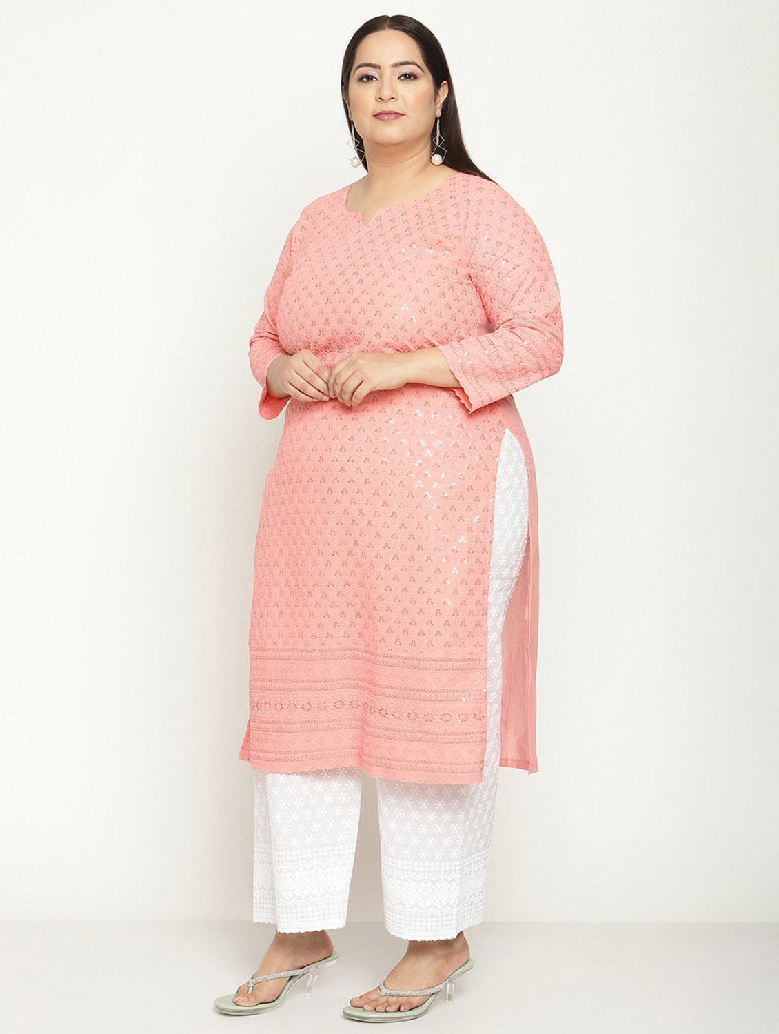 notch neck solid straight kurta - 19815384 - Standard Image - 2
