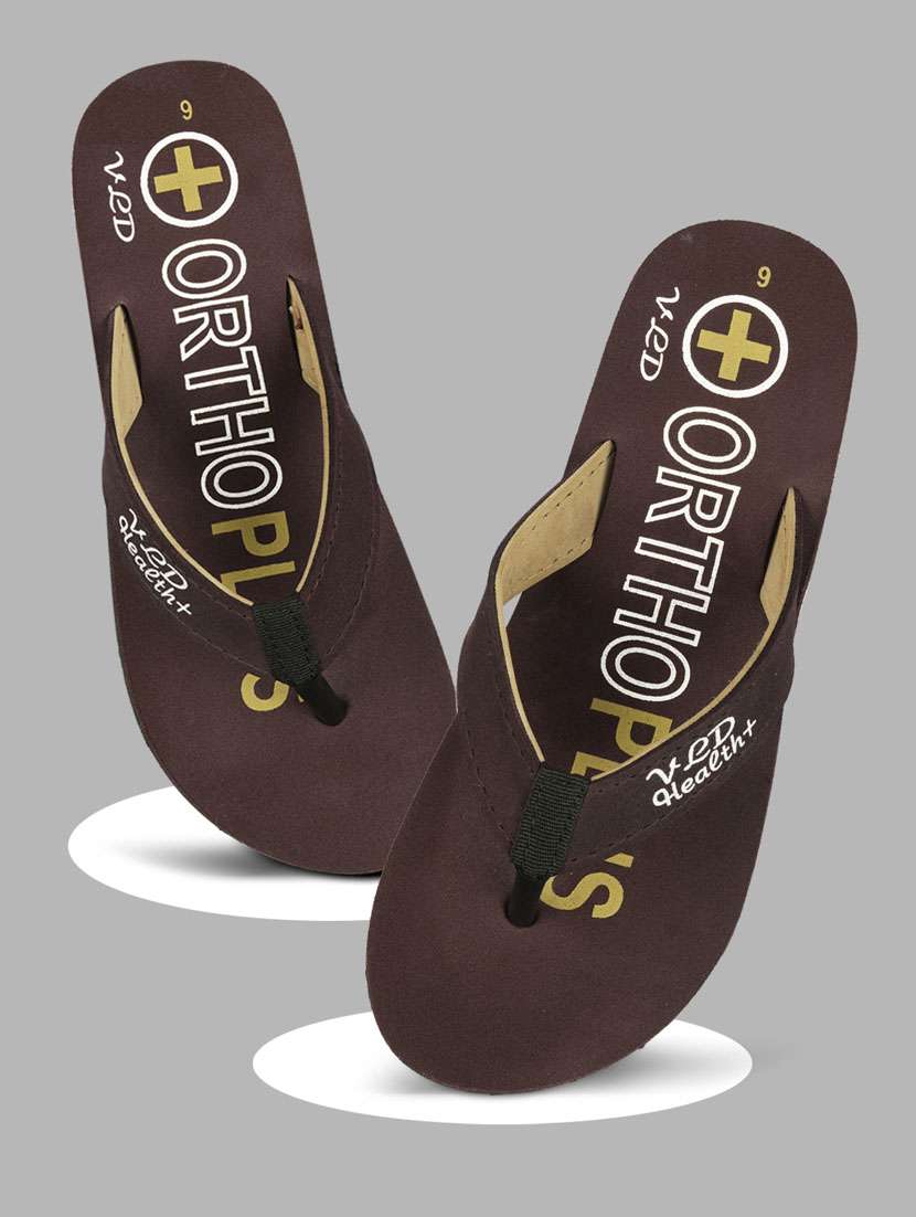 women printed orthosoft flip flop