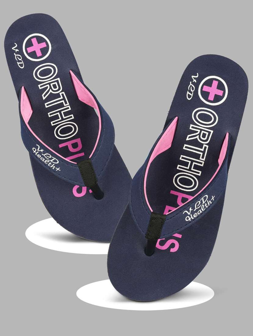 women printed orthosoft flip flop