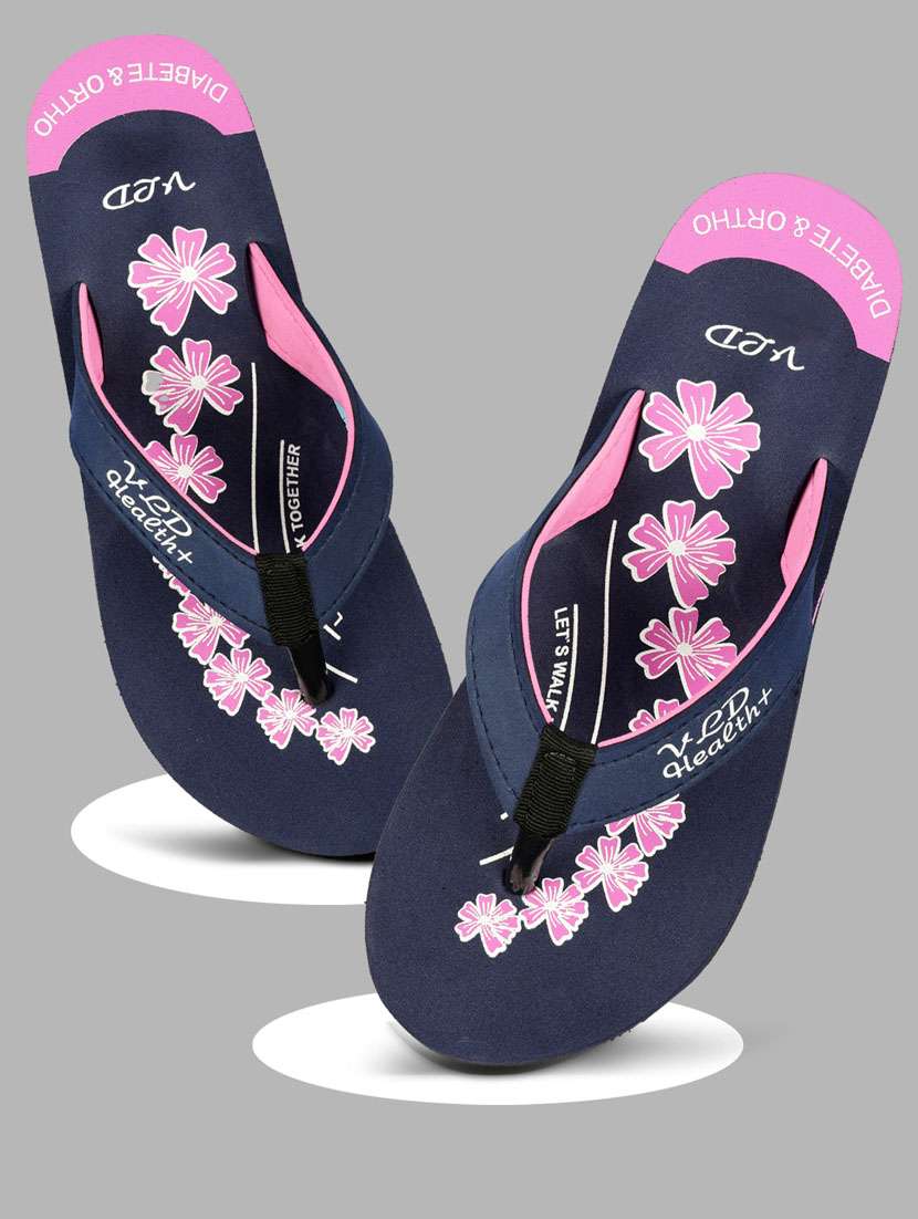 women printed orthosoft flip flop