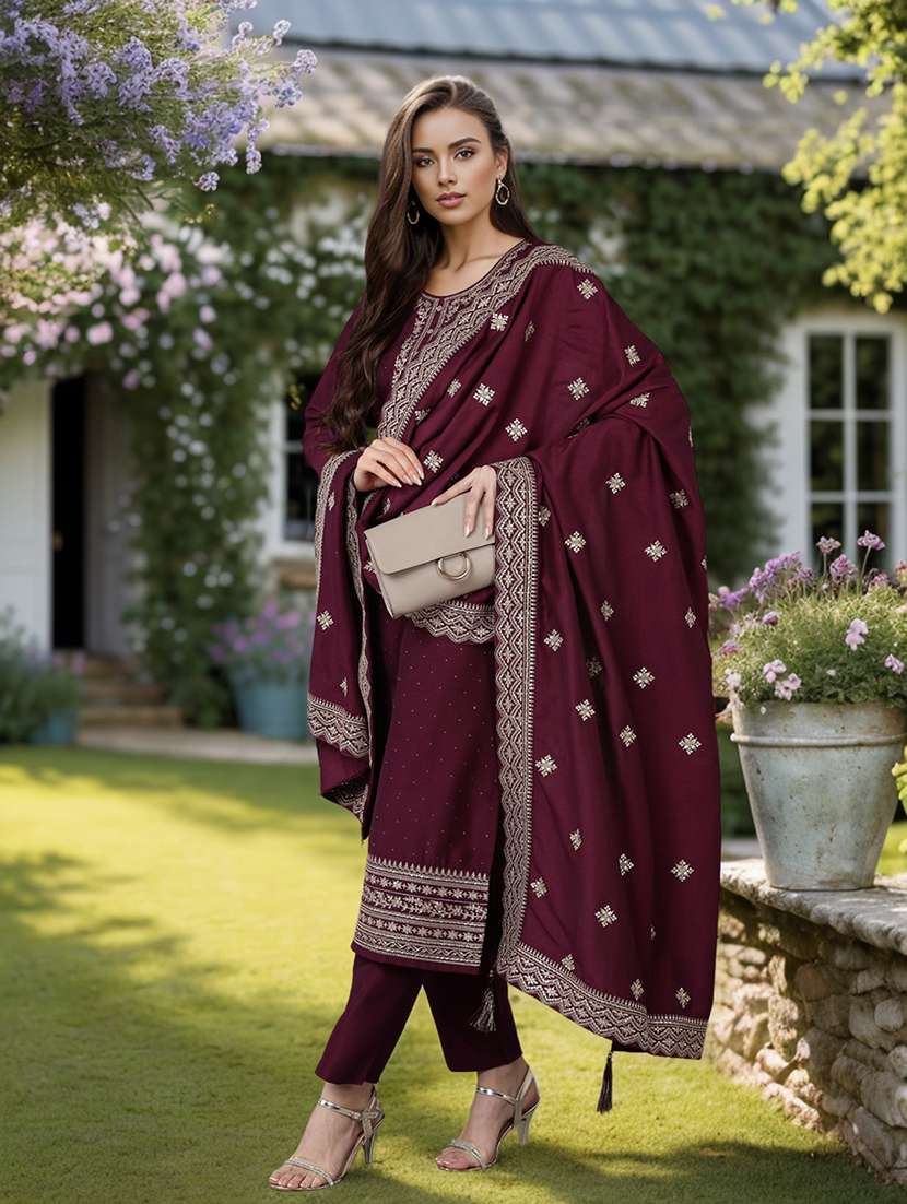 solid kurta palazzo set with dupatta