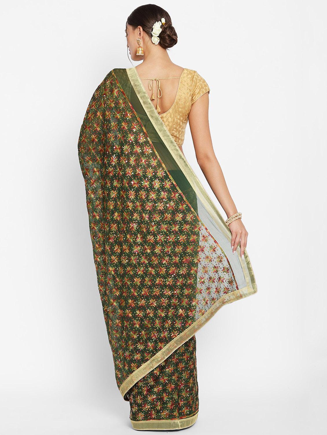women's embroidered saree - 19818451 - Standard Image - 2