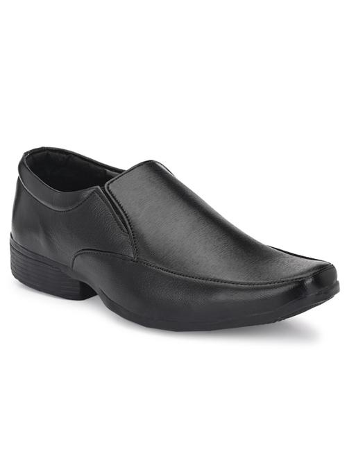 solid slip on formal shoes - 19818887 - Standard Image - 0