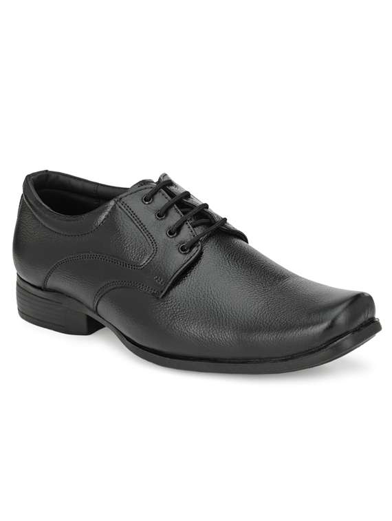 solid lace-up formal derby shoes