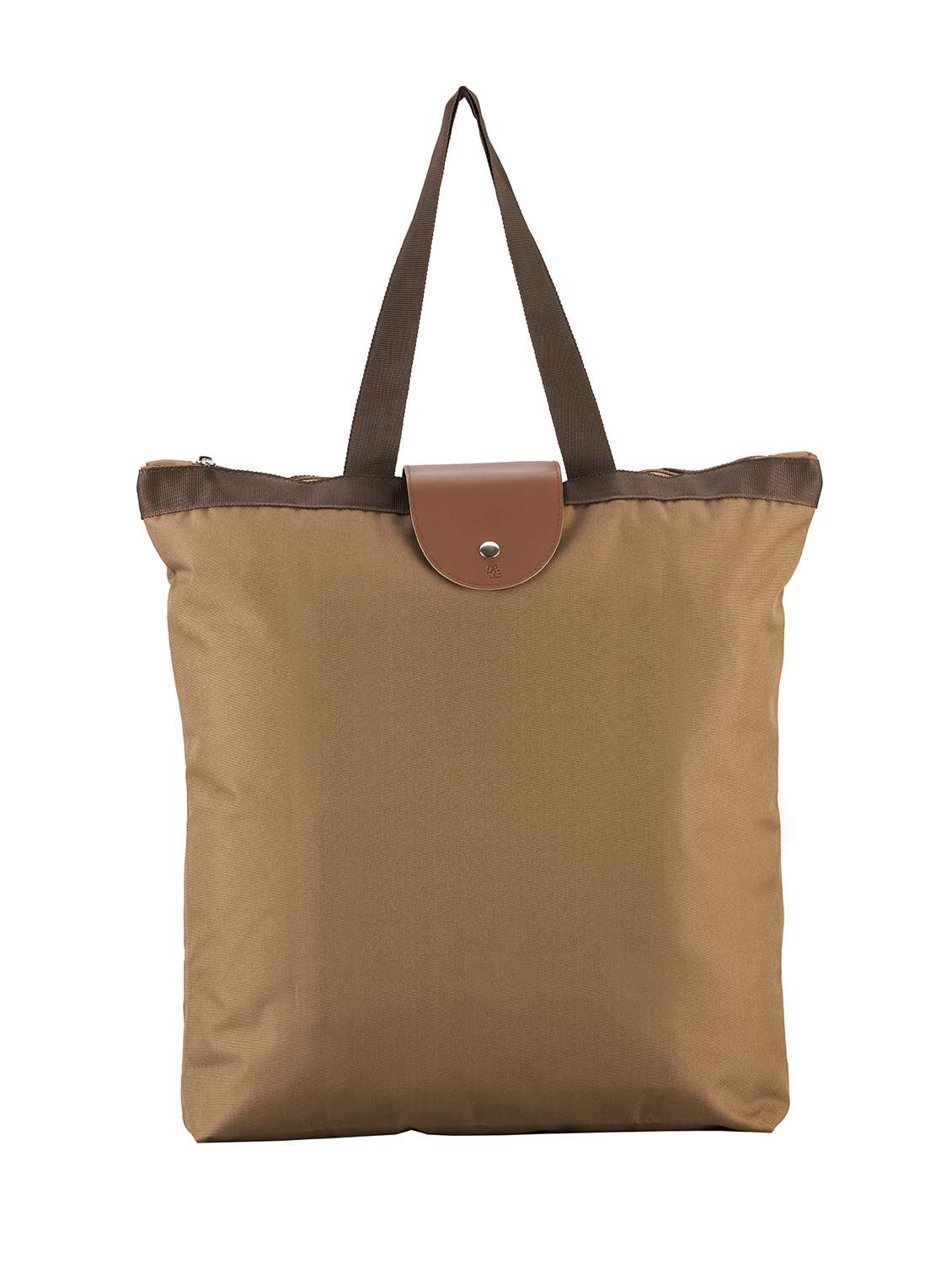 beige polyester regular shopping bag