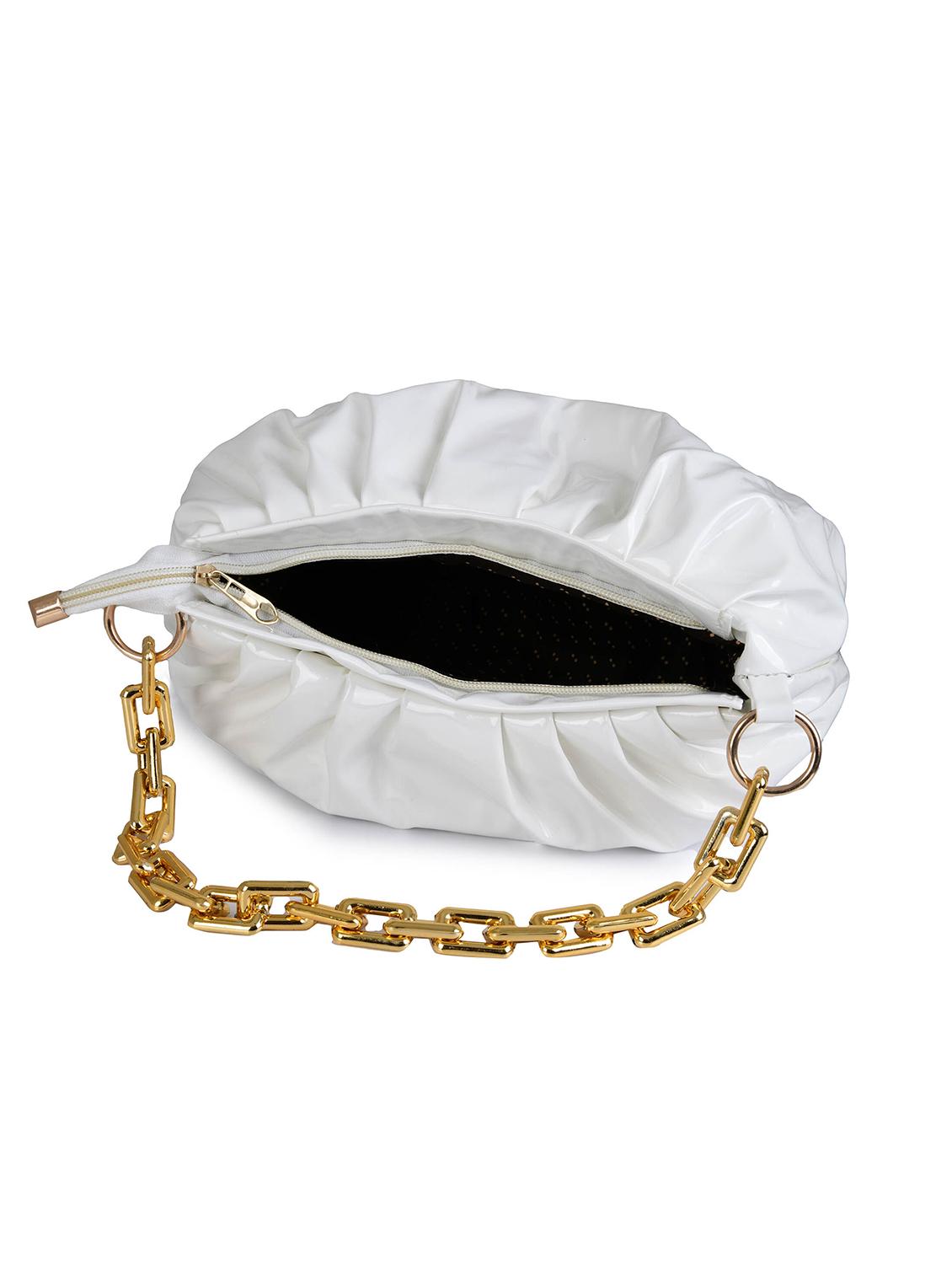 white leatherette (pu) sling bag - 19820018 - Standard Image - 2