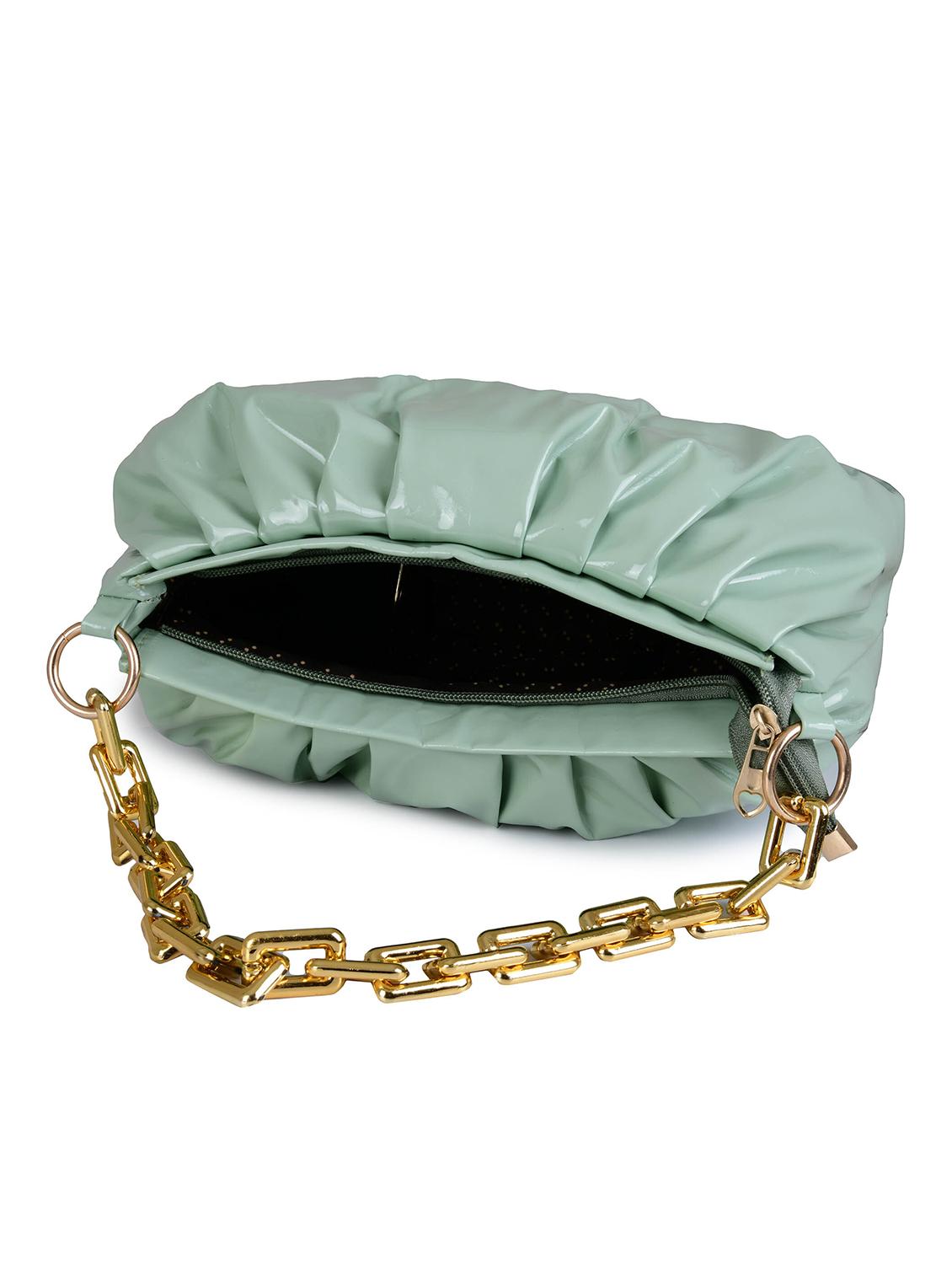 green leatherette (pu) sling bag - 19820021 - Standard Image - 2