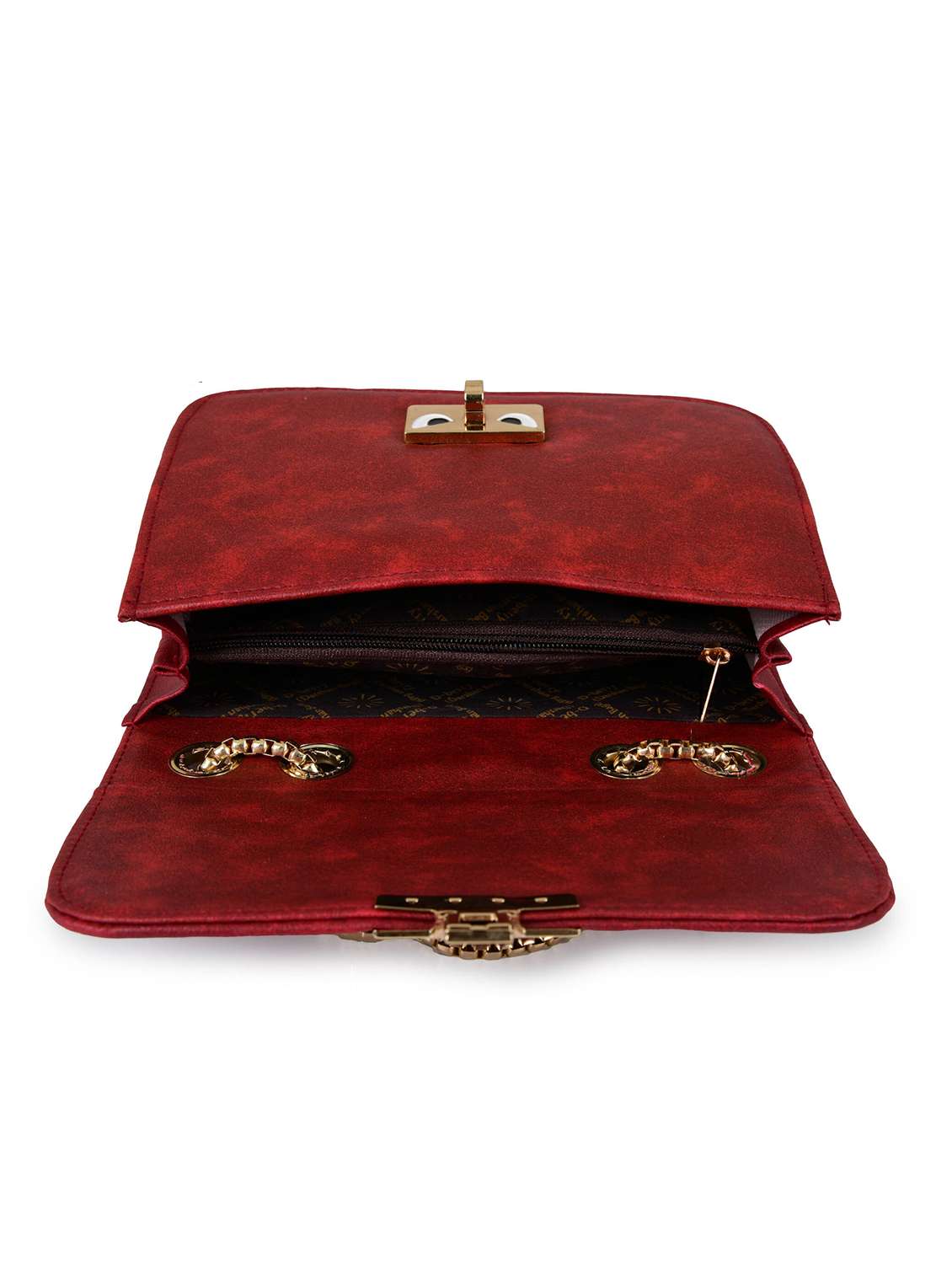 maroon leatherette (pu) sling bag - 19820059 -  Standard Image - 2