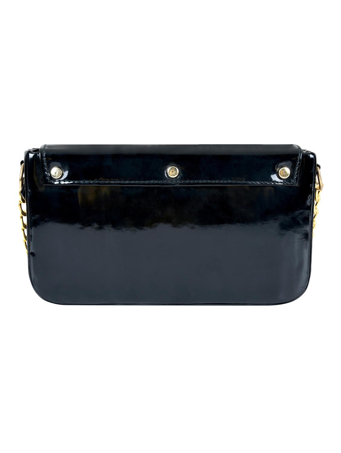 black leatherette (pu) sling bag - 19820066 - Standard Image - 2