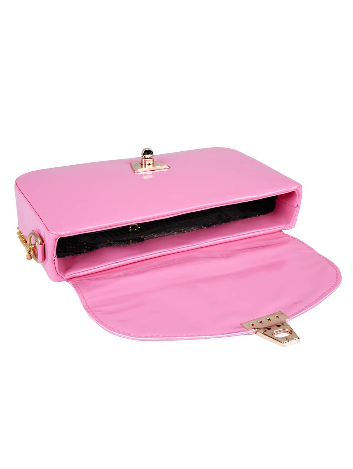 pink leatherette (pu) sling bag - 19820067 - Standard Image - 2