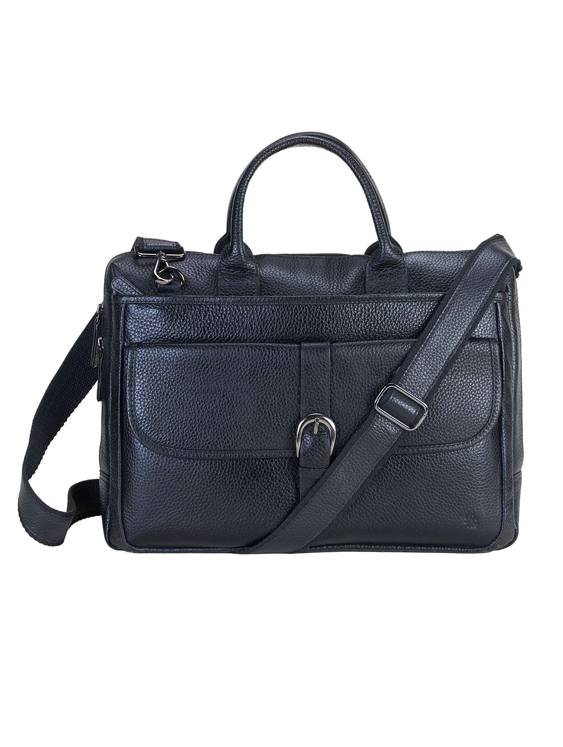 black leather laptop bag