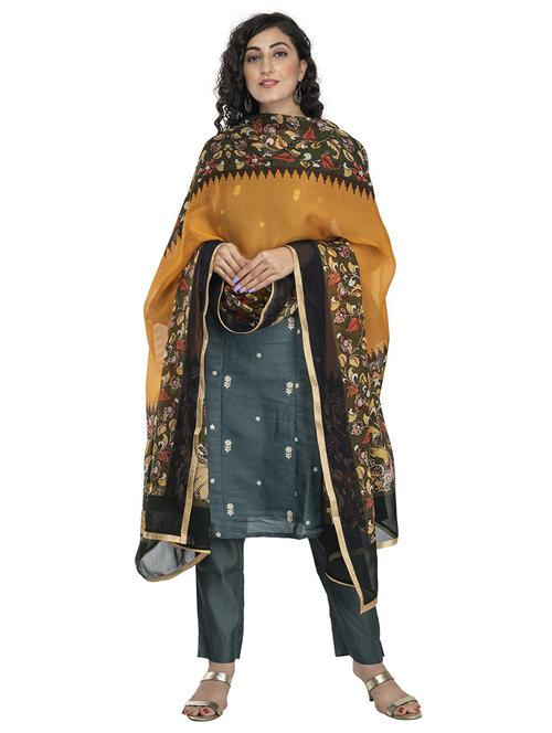 yellow woven printed dupatta - 19822789 - Standard Image - 0
