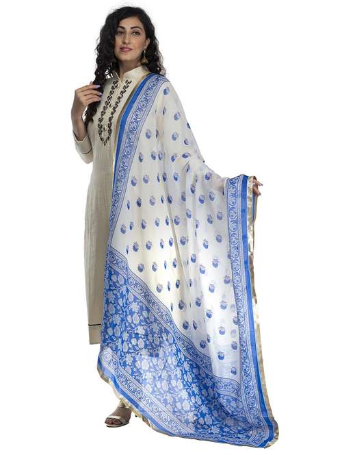 self design printed dupatta - 19822790 -  Standard Image - 0
