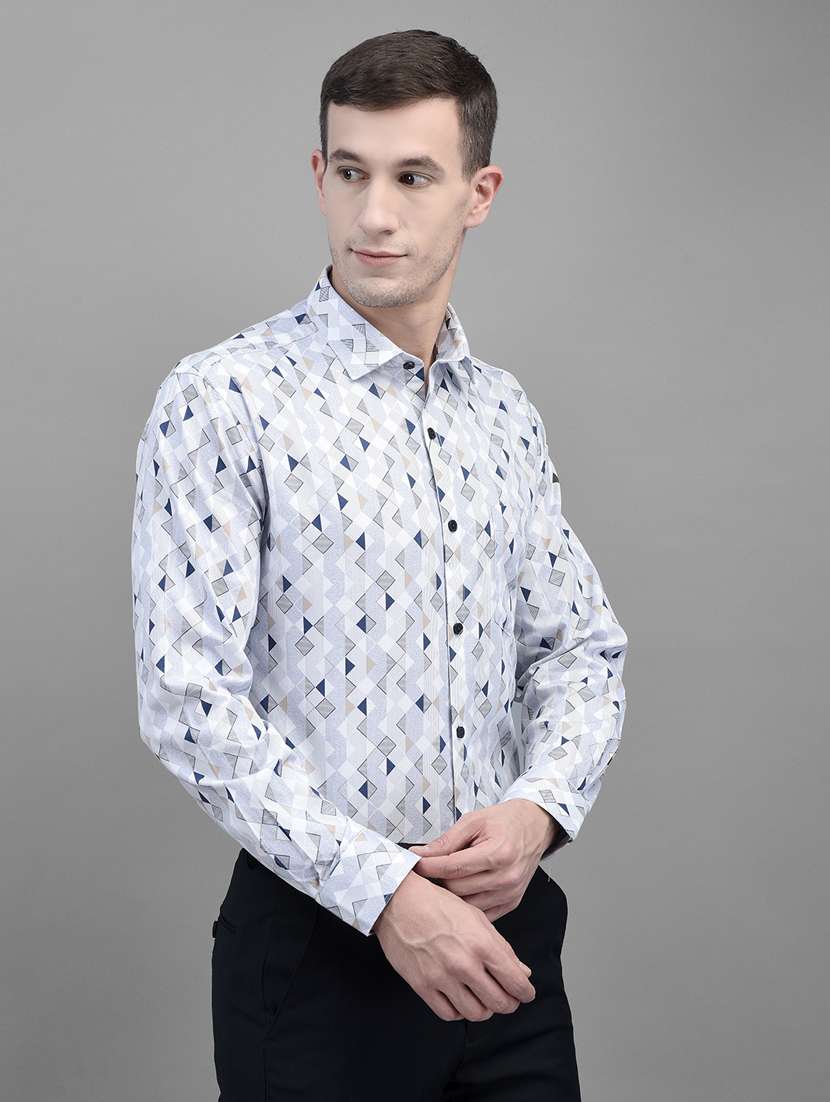 mens micro print formal shirt - 19825421 -  Standard Image - 2