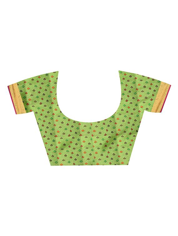 green self design woven saree with blouse - 19825519 - Standard Image - 2
