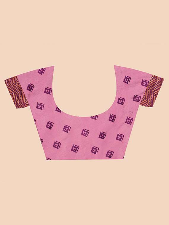 lavender self design woven saree with blouse - 19825579 - Standard Image - 2