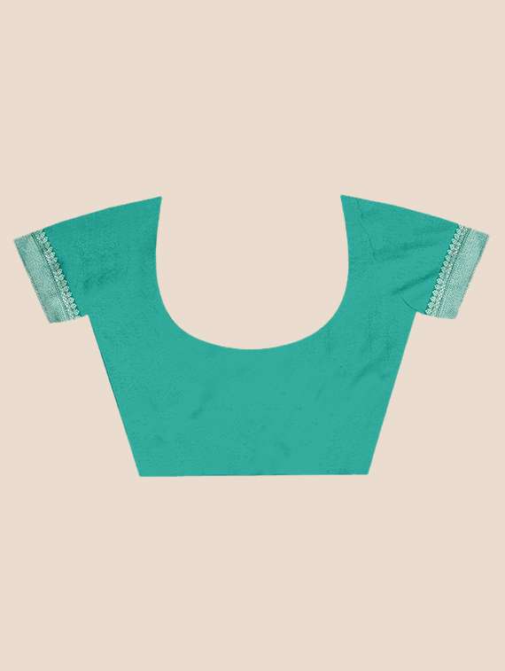 mint green self design woven saree - 19825592 - Standard Image - 2