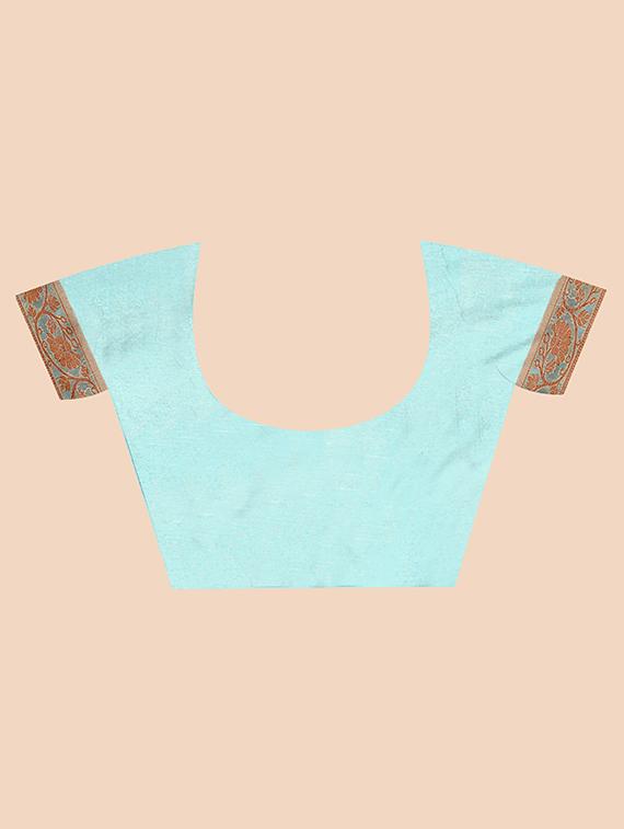 light blue self design woven saree - 19825609 - Standard Image - 2