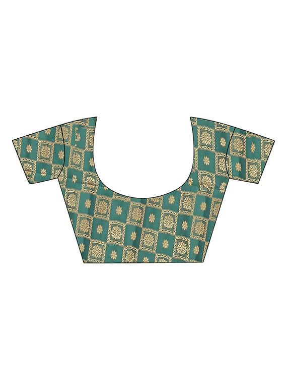 green self design woven saree with blouse - 19825641 - Standard Image - 2