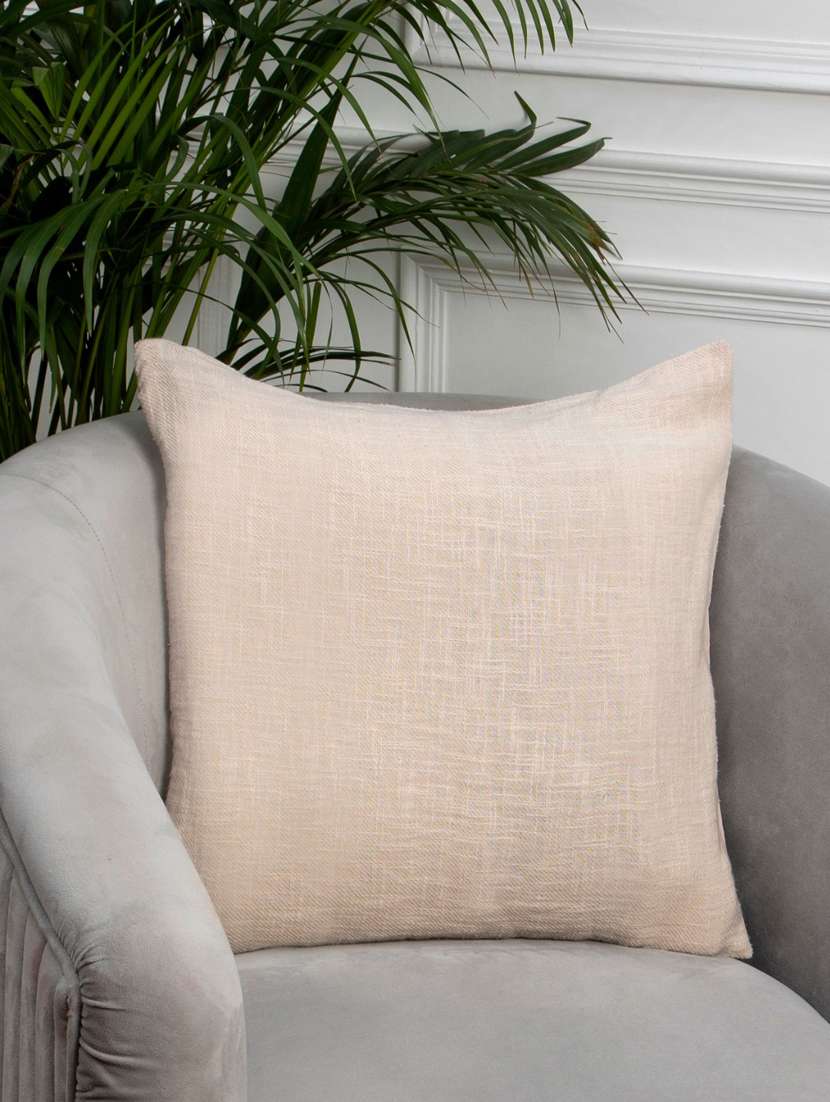 off white cotton slub cushion cover