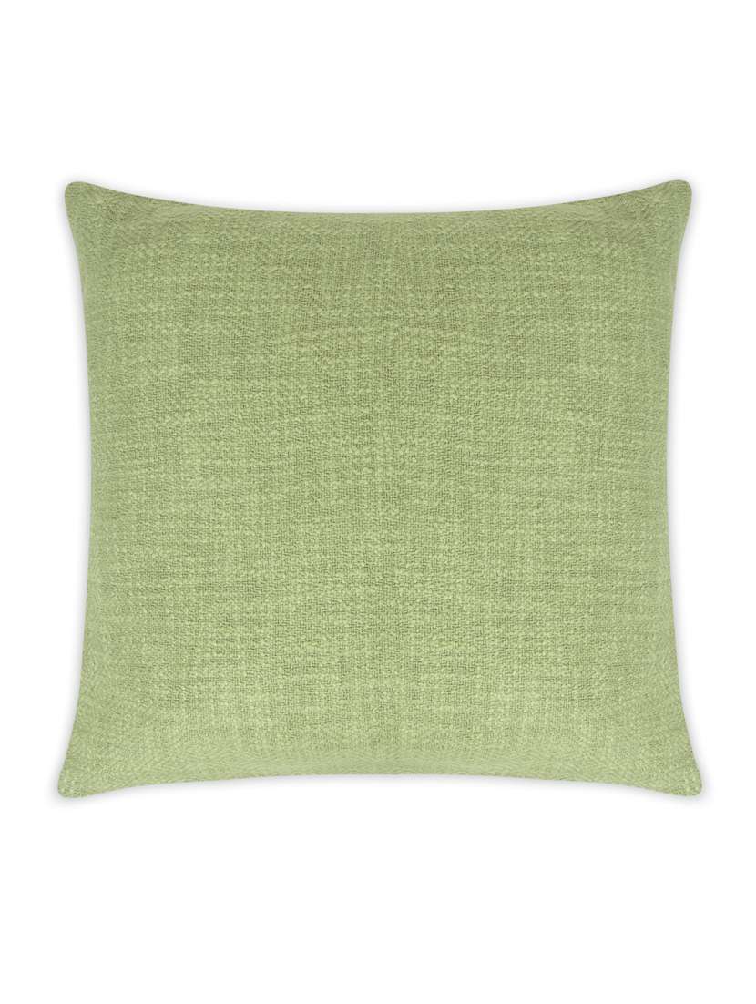 green cotton tweed weave cushion cover - 19831179 -  Standard Image - 2