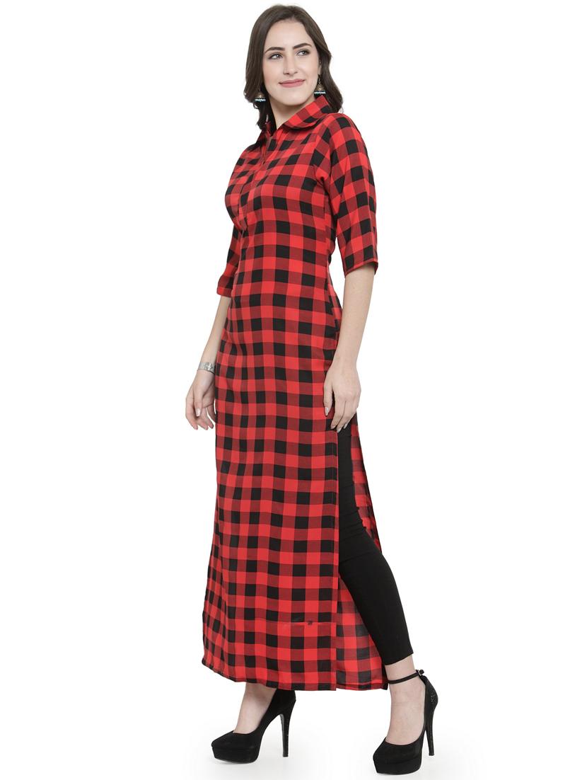 women's straight kurta - 19832290 - Standard Image - 2