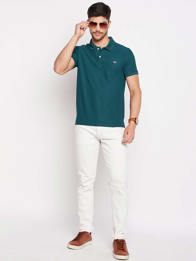 polo neck solid polo t-shirt - 19833881 -  Standard Image - 2