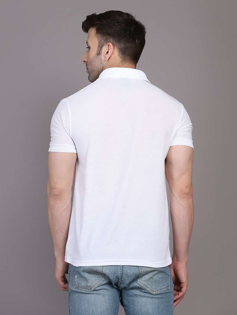 men solid cotton polo t-shirt - 19833958 -  Standard Image - 2