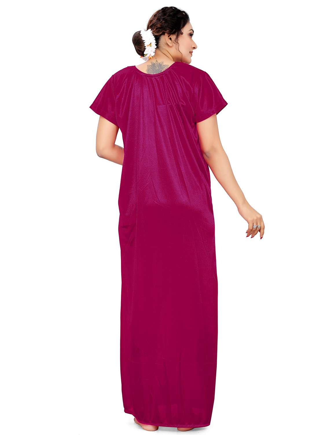 women solid lycra nighty - 19838503 -  Standard Image - 2