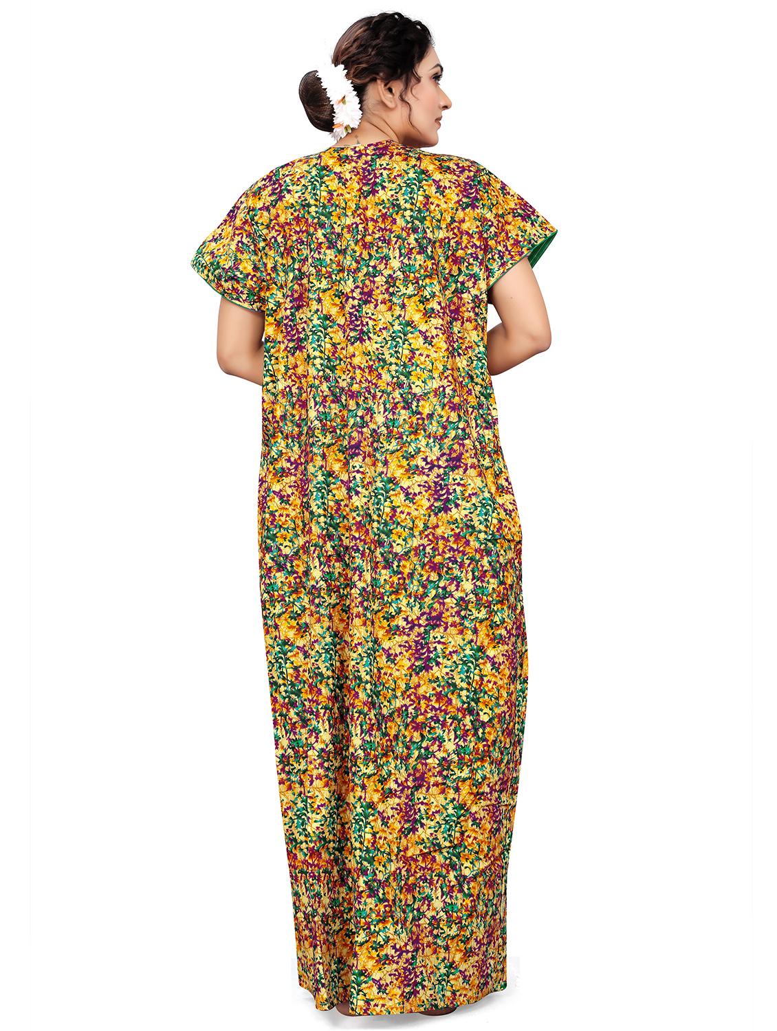women lace detail printed nighty - 19838516 - Standard Image - 2